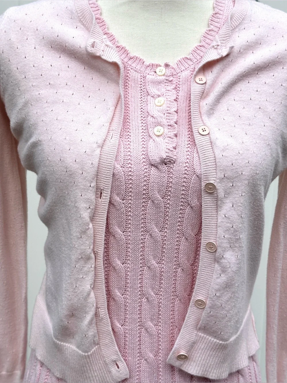 GapKids Light Pink Button Up Cardigan